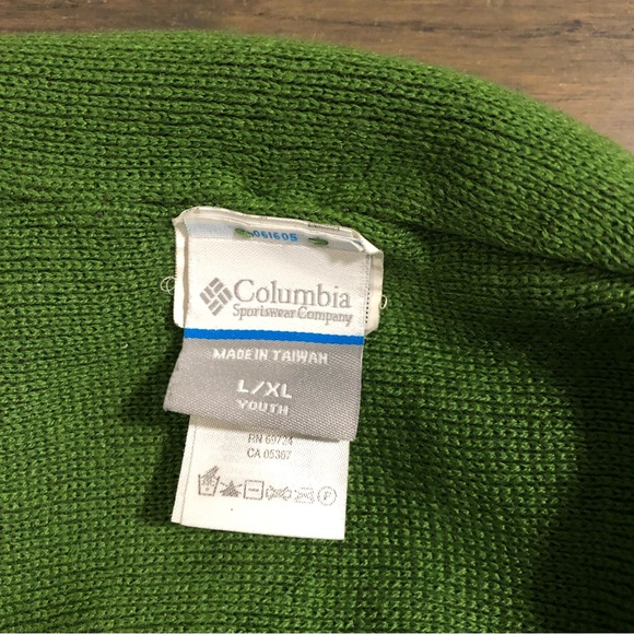 Columbia Reversible Youth Ski Hat. L/XL Green/Grey - Picture 5 of 7